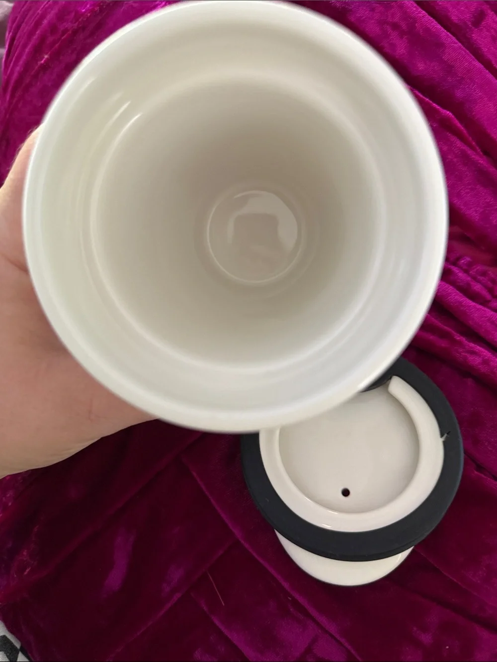 Starbucks Snowflake and Hearts Ceramic Tumbler